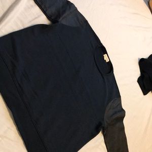 Sweater with leather sleeves club Monaco